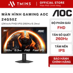 Màn hình Gaming AOC 24G50Z (24inch, FHD, IPS, 260Hz-OC, 0.3ms) - Hàng chính hãng