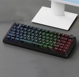 Bàn phím cơ Q82 V9 led rainbow có dây Hot Swappa trục đỏ Red Switch, núm đa chức năng điều chỉnh âm lượng, chế độ led, cường độ led